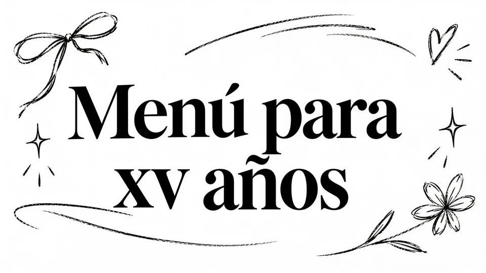 Menu para xv años