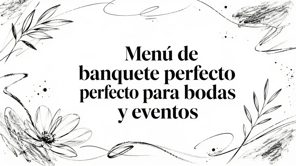 Menu de banquete: Menú de banquete perfecto para bodas y