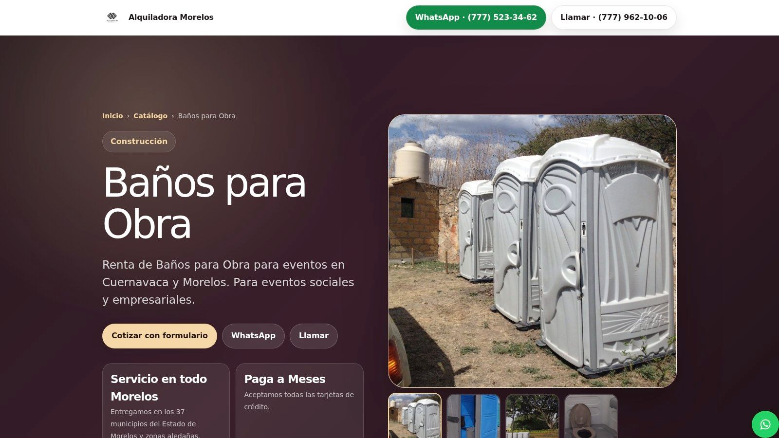 Baños para Obra