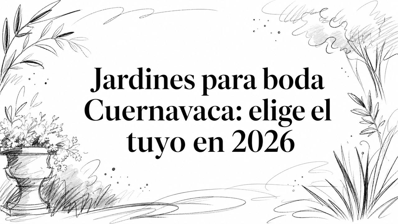 Jardines para boda Cuernavaca: elige el tuyo en 2026