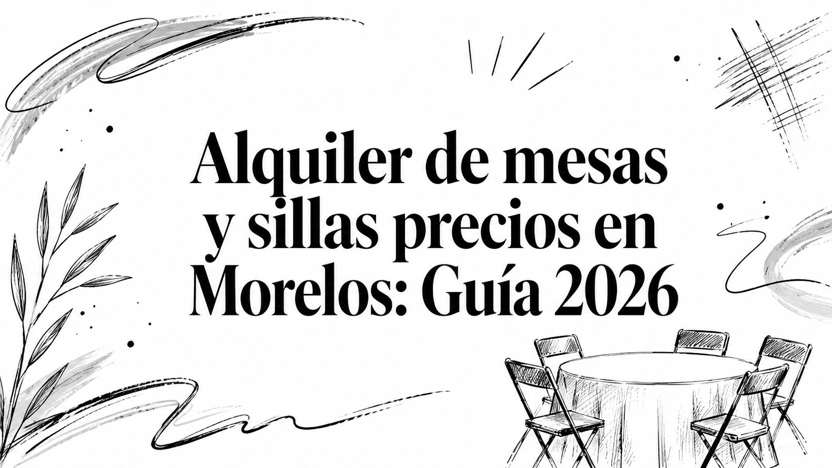 Alquiler de mesas y sillas precios en Morelos: Guía 2026