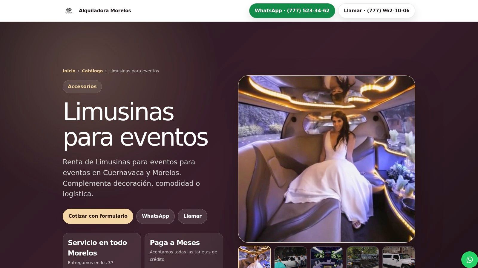 Limusinas para eventos