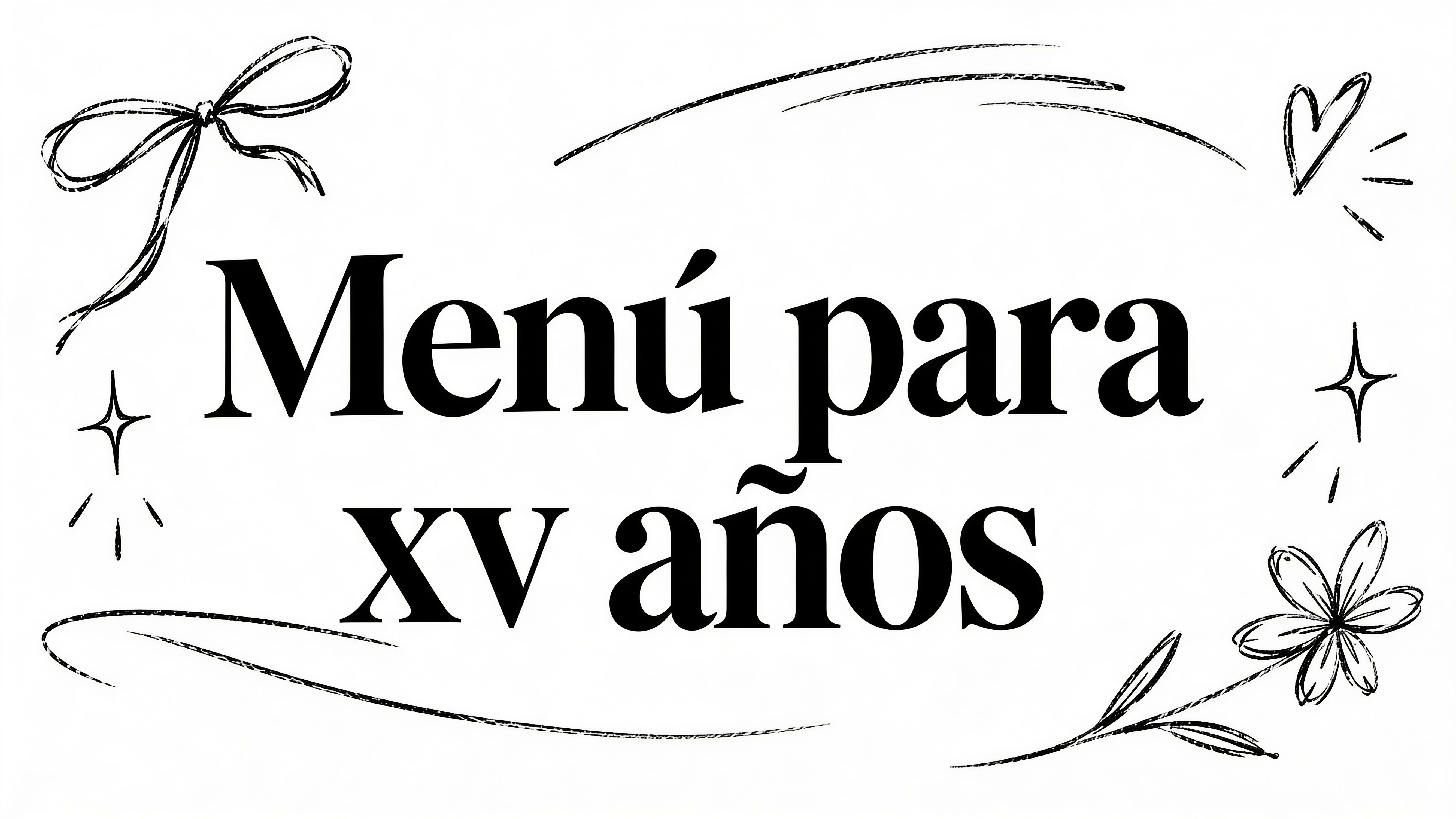 Menu para xv años
