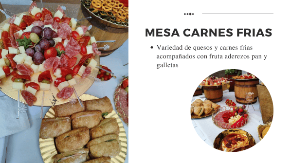 Mesa de carnes frías 