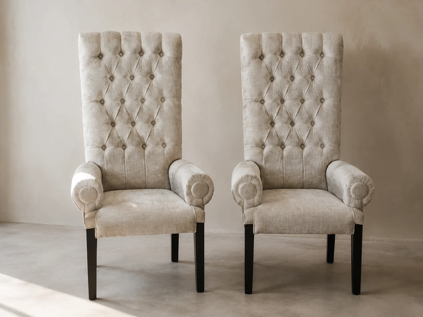 Sillón de novios beige