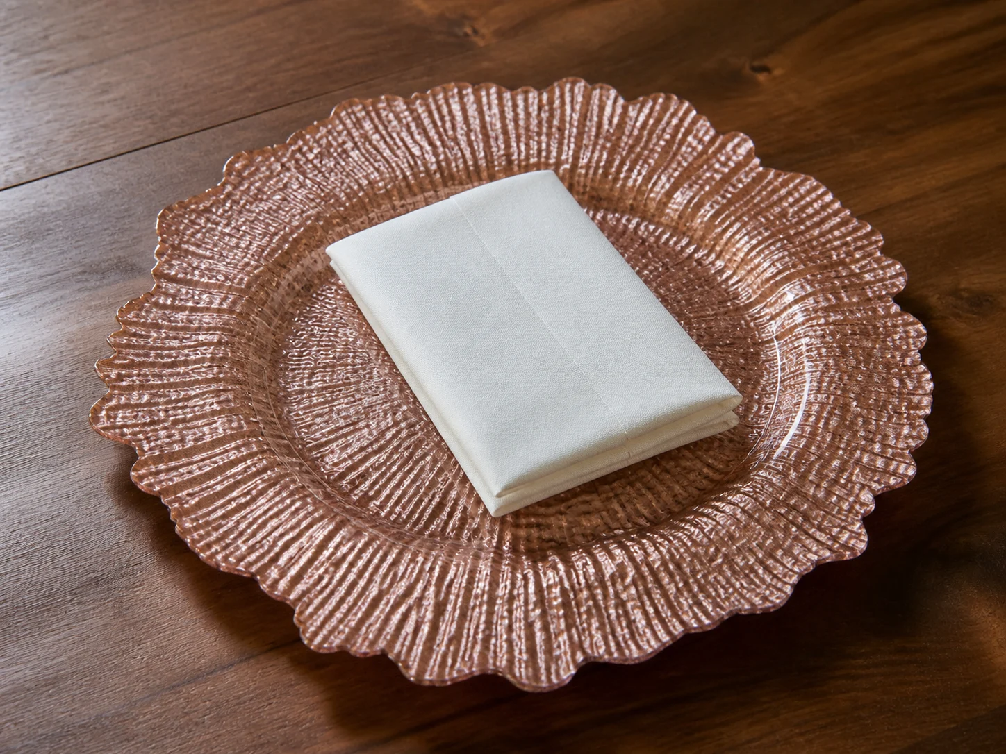 Bajo plato rosa premium